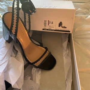 Women’s black heels with ankle strap